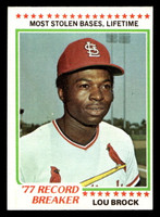 1978 Topps #1 Lou Brock RB Near Mint  ID: 518533