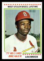 1978 Topps #1 Lou Brock RB Near Mint  ID: 518535