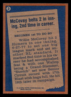 1978 Topps #3 Willie McCovey RB Near Mint+  ID: 518542