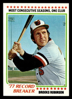 1978 Topps #4 Brooks Robinson RB Near Mint  ID: 518547