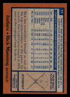 1978 Topps #11 Rick Manning Near Mint  ID: 518572