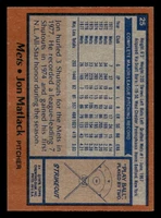 1978 Topps #25 Jon Matlack Near Mint  ID: 518629