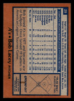 1978 Topps #29 Bob Lacey Near Mint+ RC Rookie  ID: 518645