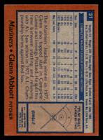 1978 Topps #31 Glenn Abbott Near Mint  ID: 518652