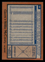 1978 Topps #34 Willie McCovey Near Mint  ID: 518664