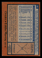 1978 Topps #36 Eddie Murray Excellent+ RC Rookie  ID: 518671