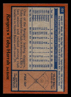 1978 Topps #44 Toby Harrah Near Mint  ID: 518702