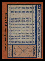 1978 Topps #49 Ed Kranepool Ex-Mint  ID: 518723