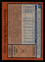 1978 Topps #51 Charlie Moore DP Very Good 
