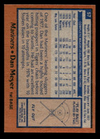 1978 Topps #57 Dan Meyer Near Mint+  ID: 518753