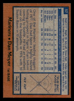1978 Topps #57 Dan Meyer Near Mint+  ID: 518754