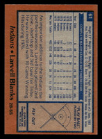 1978 Topps #61 Larvell Blanks Near Mint 