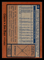 1978 Topps #62 Jim Barr Near Mint  ID: 518776