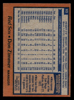 1978 Topps #63 Don Zimmer MG Near Mint  ID: 518780