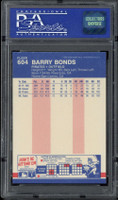 1987 Fleer GLOSSY #604 Barry Bonds Pirates PSA 9 Mint RC