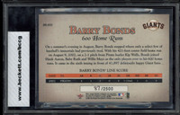 2002 Fleer 600 Home Runs Jumbo Barry Bonds Giants BCCG 10 Mint 87/2500