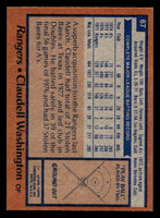 1978 Topps #67 Claudell Washington Near Mint+ 