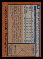 1978 Topps #67 Claudell Washington Near Mint  ID: 518853