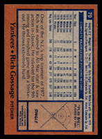 1978 Topps #70 Rich Gossage Near Mint+ 