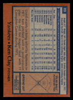1978 Topps #89 Ken Clay Near Mint RC Rookie  ID: 518944