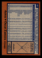 1978 Topps #91 Oscar Zamora Near Mint  ID: 518955