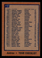 1978 Topps #112 Astros Team Near Mint  ID: 519037