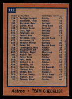 1978 Topps #112 Astros Team Ex-Mint  ID: 519038
