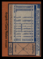 1978 Topps #115 Gary Nolan Near Mint  ID: 519050