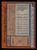 1978 Topps #119 Dennis Martinez Near Mint  ID: 519066