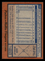 1978 Topps #140 Rollie Fingers Ex-Mint  ID: 519152