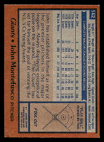 1978 Topps #142 John Montefusco Near Mint+  ID: 519159