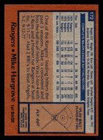 1978 Topps #172 Mike Hargrove Near Mint  ID: 519280