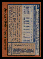 1978 Topps #173 Robin Yount UER Ex-Mint  ID: 519284