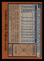 1978 Topps #179 Dick Tidrow Near Mint  ID: 519302