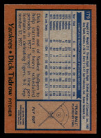 1978 Topps #179 Dick Tidrow Near Mint+  ID: 519303