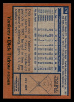 1978 Topps #179 Dick Tidrow Near Mint+  ID: 519304