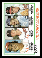 1978 Topps #205 Steve Carlton/Dave Goltz/Dennis Leonard/Jim Palmer Victory Leaders Near Mint  ID: 519409