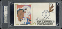 Hank Aaron First Day Cover FDC Signed Auto PSA/DNA Slab Braves Cooperstown