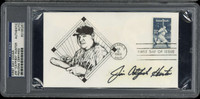 Jim Catfish Hunter First Day Cover FDC Signed Auto PSA/DNA Slab Yankees Babe Ruth Stamp
