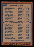 1978 Topps #207 John Candelaria/Frank Tanana ERA Leaders DP Near Mint  ID: 519487