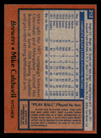 1978 Topps #212 Mike Caldwell Near Mint  ID: 519506