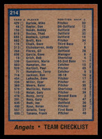 1978 Topps #214 Angels Team Near Mint+  ID: 519517