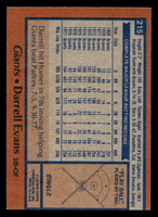 1978 Topps #215 Darrell Evans Near Mint  ID: 519519