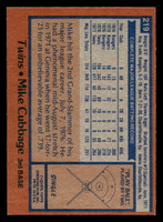 1978 Topps #219 Mike Cubbage Near Mint  ID: 519538