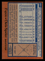 1978 Topps #221 Chris Speier Near Mint  ID: 519545
