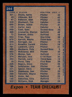 1978 Topps #244 Expos Team DP Near Mint  ID: 519635