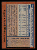 1978 Topps #248 Frank White DP Near Mint  ID: 519652