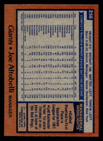1978 Topps #256 Joe Altobelli/ Near Mint RC Rookie  ID: 519684