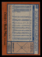 1978 Topps #262 Rudy May Ex-Mint 