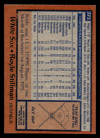 1978 Topps #272 Royle Stillman Near Mint  ID: 519748